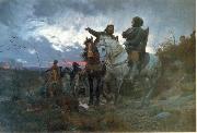 Otto Bache De sammensvorne rider fra Finderup efter mordet pa Erik Klipping Skt. Cacilienat 1286 china oil painting artist